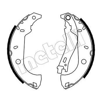 Brzdová čelist Sada brzdových čelistí METELLI 53-0067