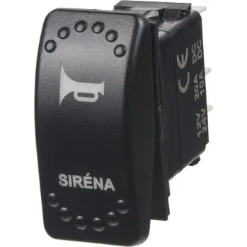 Rocker tlačítko SIRÉNA 12/24V