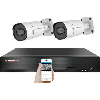 Kompletní kamerový systém 4K PoE IP 2 kamerový set XM-208D 8Mpx, CZ menu