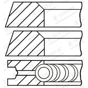 Píst motoru Sada pístních kroužků GOETZE ENGINE 08-325300-00