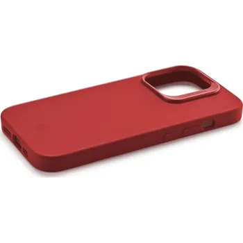 Pouzdro na mobilní telefon Ochranný silikonový kryt Cellularline Sensation Plus pro Apple iPhone 15, červený