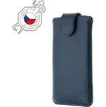 Kožené pouzdro FIXED Posh, velikost 6XL, modré