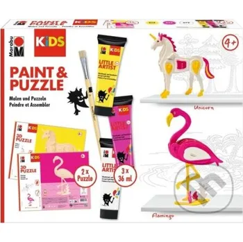 Puzzle Marabu KiDS Little Artist Paint&Puzzle - Unicorn - Marabu Marabu