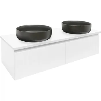 Koupelnový nábytek SAT Koupelnová skříňka s krycí deskou SAT Evolution 118x30x44,8 cm bílá mat SATEVO120WMD SATEVO120WMD