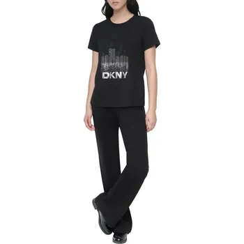 TRIČKO DKNY S/S CITY SCAPE HOTFI BLACK