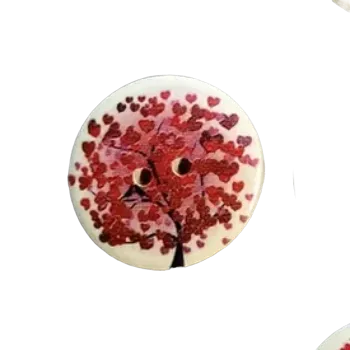 Knoflík Knoflík dřevěný kulatý - strom života II