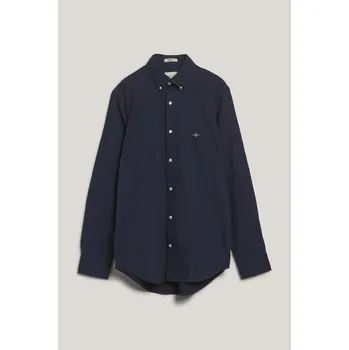 Pánské oblečení KOŠILE GANT REG MICRO PRINT SHIRT EVENING BLUE