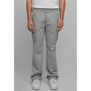 Heavy Straight Leg Cargo Sweatpants - grey S