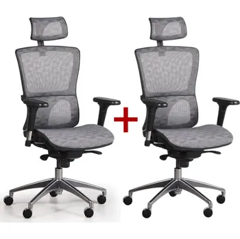 Kancelářská židle LEXI 1+1 ZDARMA, šedá