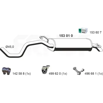 Tlumič výfuku Zadní tlumič výfuku ERNST 153010