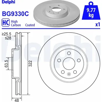 Brzdový kotouč Brzdový kotouč DELPHI BG9330C