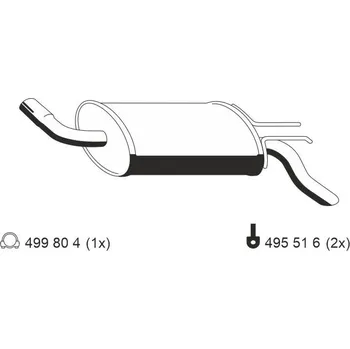 Tlumič výfuku Zadní tlumič výfuku ERNST 520003
