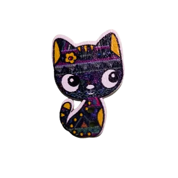 Knoflík Knoflík dřevěný kočička IV