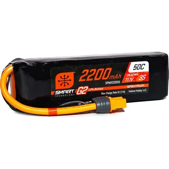 RC model letadla Spektrum Smart G2 LiPo 11.1V 2200mAh 50C IC3 - SPMX223S50