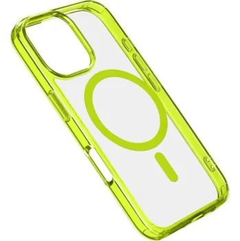 Pouzdro na mobilní telefon Zadní kryt Cellularline Iconic Mag s podporou Magsafe pro Apple iPhone 16 Pro Max, čirý / modrý