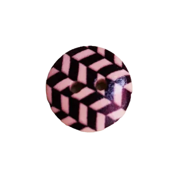 Knoflík Knoflík dřevěný - kontrast bílé a černé I