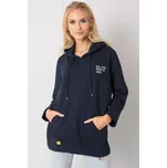 RELEVANCE Mikina All You Need Is Less s přední kapsou a kapucí modrá Velikost: UNI