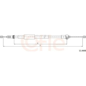 Auto-moto Tažné lanko, parkovací brzda COFLE 11.6668