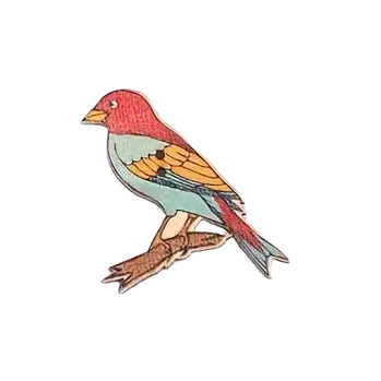 Knoflík Knoflík dřevěný pták