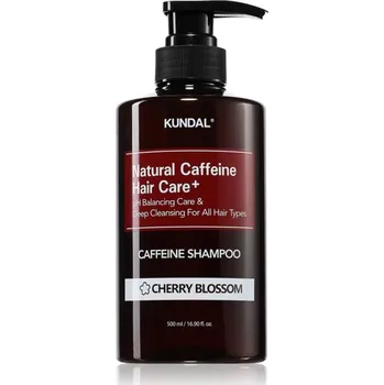 Šampon Kundal Natural Caffeine Hair Care+ Cherry Blossom šampon proti vypadávání vlasů 500 ml