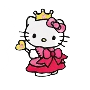 Nášivka Vyšívaná nášivka Hello Kitty - princezna