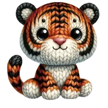 Nažehlovací obrázek pletený tygřík