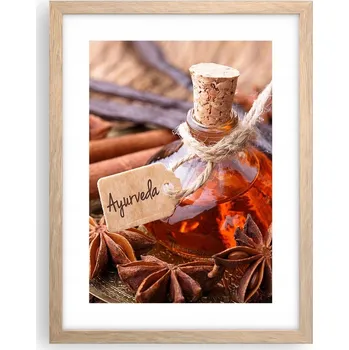 Obraz Obraz plakát v rámu světlý dub do obýváku 30x40 skořicový plakáty na zeď