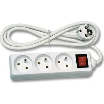 Prodlužovací kabel Ecolite Prodl. přívod 5m, 3zásuvky s vypínačem FK3-5