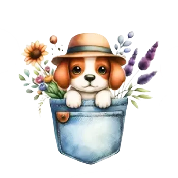 Nažehlovací obrázek Štěně v kapse II