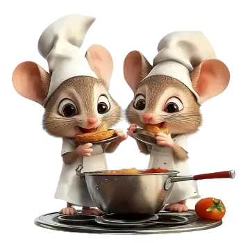 Samolepící dekorace Vinylová samolepka - myšky kuchaři