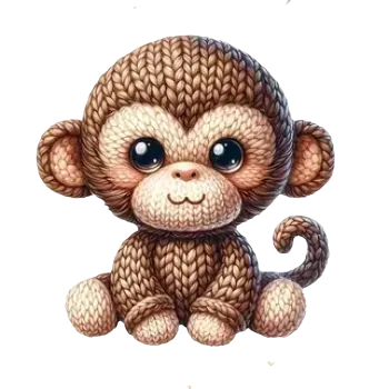 Nažehlovací obrázek pletená opička