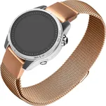 Síťovaný nerezový řemínek FIXED Mesh Strap pro Garmin QuickFit 20mm, růžově zlatý