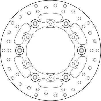 Brzdový kotouč Polopropustný brzdový kotouč BREMBO Oro - 78B408A9 KTM Enduro 690 (R) 2014-2017