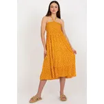 FPrice Vzorované šaty s volánem žluté Velikost: S/M