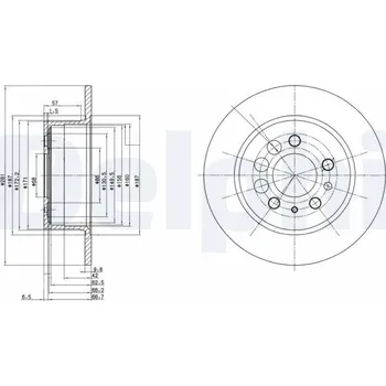 Brzdový kotouč Brzdový kotouč DELPHI BG2103