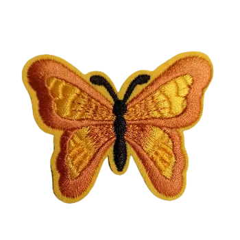 Nášivka nažehlovací motýl žlutý tmavý