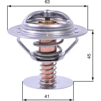 Těsnění motoru Termostat, chladivo GATES TH43080