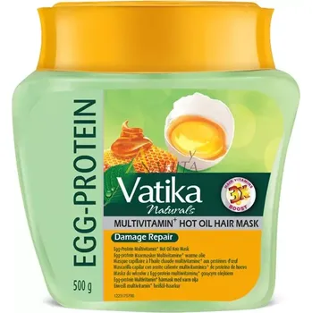 Barva na vlasy Maska na vlasy s vaječným proteinem a multivitaminy Vatika Naturals 500g (Vatika Naturals Egg Protein Hair Mask Multivitamin)