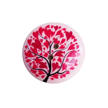 Knoflík Knoflík dřevěný kulatý - strom života I