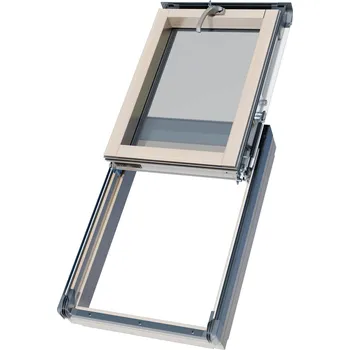 střešní výlez Okpol Střešní výlez dřevěný s trojsklem Rozměr výlezu: 55x98 cm