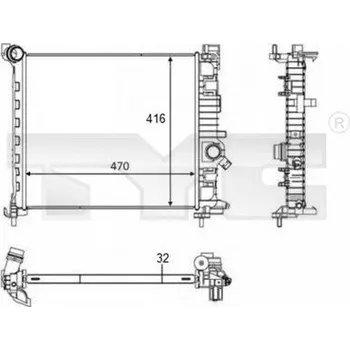 Chladič motoru Chladič, chlazení motoru TYC 725-0050-R