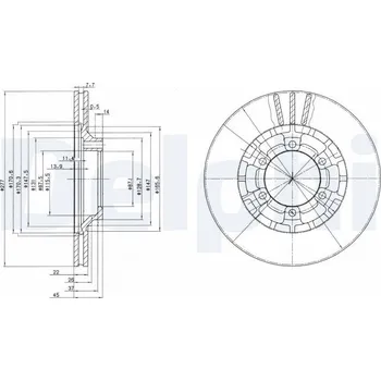 Brzdový kotouč Brzdový kotouč DELPHI BG2561