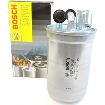 Palivový filtr Filtr nafty SUPERB I. 2,5D, BOSCH N0509, pro SUPERB, I. 3U. Typové číslo: 124945000,124945000,124945000, 057127401A, 057127401C, 059127401E, 059127401F, 0986450509