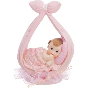 Party dekorace Figurka na dort - holčička v uzlíčku