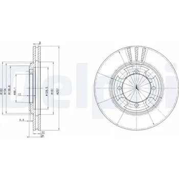 Brzdový kotouč Brzdový kotouč DELPHI BG2628