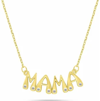Náhrdelník Brilio Silver Pozlacený náhrdelník pro ženy Mama NCL189Y + 2 měsíce na vrácení zboží