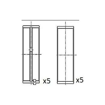 Kliková hřídel Hlavní ložiska klikového hřídele FAI AutoParts BM1023-STD