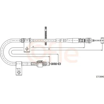 Brzdový systém Tažné lanko, parkovací brzda COFLE 17.5041