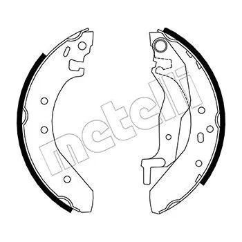 Brzdová čelist Sada brzdových čelistí METELLI 53-0006