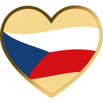 Zlatá mince Srdce Česko 999/1000 zlatý dárek